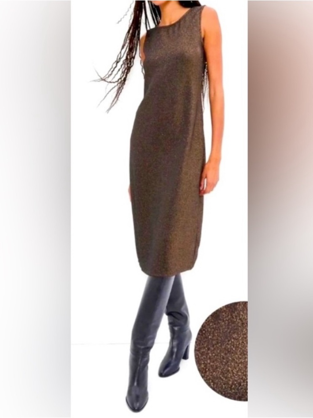 Gap Low Back Metallic Midi
Dress